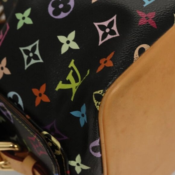 LOUIS VUITTON Monogram Multicolor Petit Noe Bag Black M42230 LV Auth PP401A - Picture 4 of 16